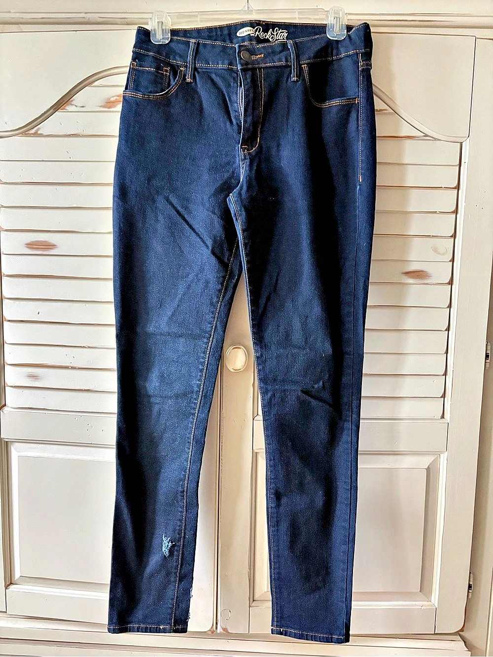 Old Navy The Rockstar Skinny Jeans in Blue Waist 10